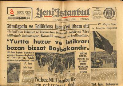 Yeni İstanbul Gazetesi 19 Mayıs 1963 - Tarık Buğra Bursada Konferans Verdi - Gordon Cooper Amerikan Kongresinde Konuşacak GZ93271 - 1