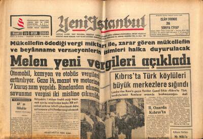 Yeni İstanbul Gazetesi 19 Ocak 1964 - Melen Yeni Vergileri Açıkladı GZ57227 - 1