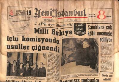 Yeni İstanbul Gazetesi 19 Ocak 1965 -Karakurt Olayı GZ57048 - 1