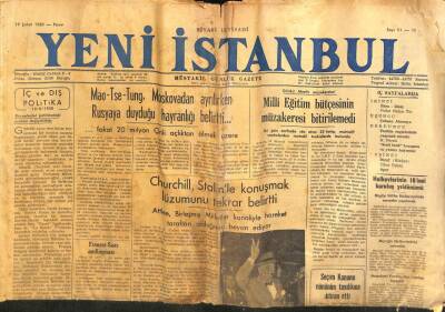 Yeni İstanbul Gazetesi - 19 Şubat 1950 - Türkiye 13,793,000 Dolarlık Zirai Teçhizat Satın Alıyor GZ110955 - 1