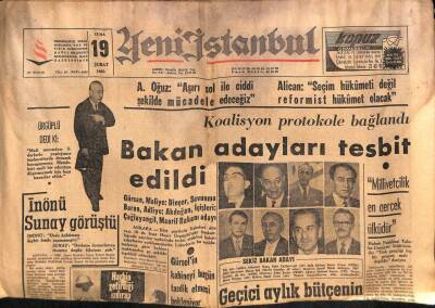 Yeni İstanbul Gazetesi 19 Şubat 1965 -A.Oğuz Aşırı Sol İle Ciddi Mücadele Edeceğiz GZ57039 - 1