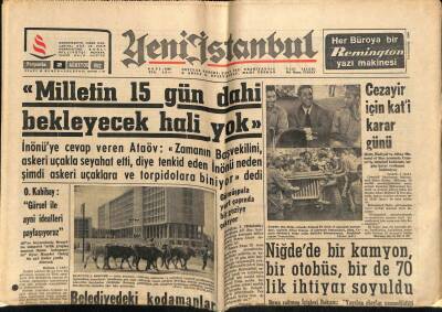 Yeni İstanbul Gazetesi 2 Ağustos 1962 - Arjantin`de 48 Saat Süren Grev İlan Edildi GZ57148 - 1