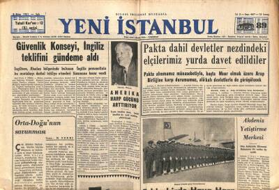 Yeni İstanbul Gazetesi 2 Ekim 1951 - Pakta Dahil Devletler Nezdindeki Elçilerimiz Yurda Davet Edildiler GZ105076 - 1