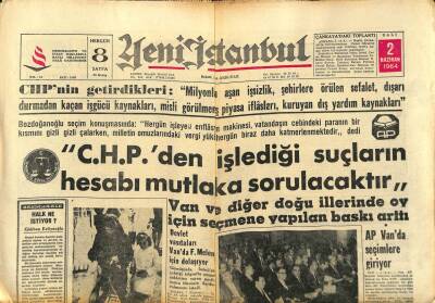Yeni İstanbul Gazetesi 2 Haziran 1964 - Makarios Komünist Ülkelerle Yeni Anlaşmalar İmzalıyor GZ93099 - 1