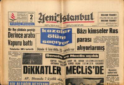 Yeni İstanbul Gazetesi 2 Kasım 1966 - CHPde Yapılan Grup Ve Divan Seçimlerinde Ortanın Soluna Karşı Olan İsimler Kazandı GZ84705 - 1