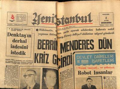 Yeni İstanbul Gazetesi 2 Kasım - Denktaşın Derhal İadesini İstedik GZ76752 - 1