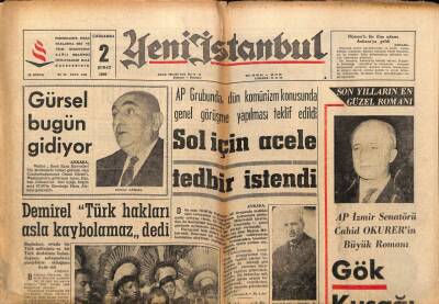 Yeni İstanbul Gazetesi 2 Şubat 1966 - Atinada 2500 Solcu Öğrenci Gösteri Yaptı GZ84186 - 1