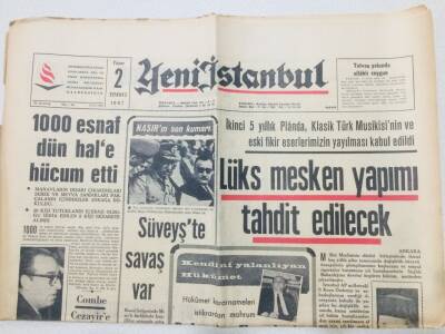 Yeni İstanbul Gazetesi 2 Temmuz 1967 - Lüks Mesken Yapımı Tahdit Edilecek GZ53240 - 1
