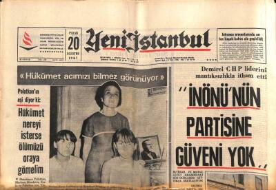 Yeni İstanbul Gazetesi 20 Ağustos 1967 - Aydının En Büyük Caddesine MENDERES Adı Verildi GZ84105 - 1
