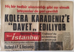 Yeni İstanbul Gazetesi 20 Ekim 1970 - Kolera Karadenize Davet Ediliyor GZ11725 - 1