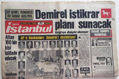 Yeni İstanbul Gazetesi 20 Ekim 1972 -Aftan 180 Bin Kişi İstifade Edecek GZ6235 - 2