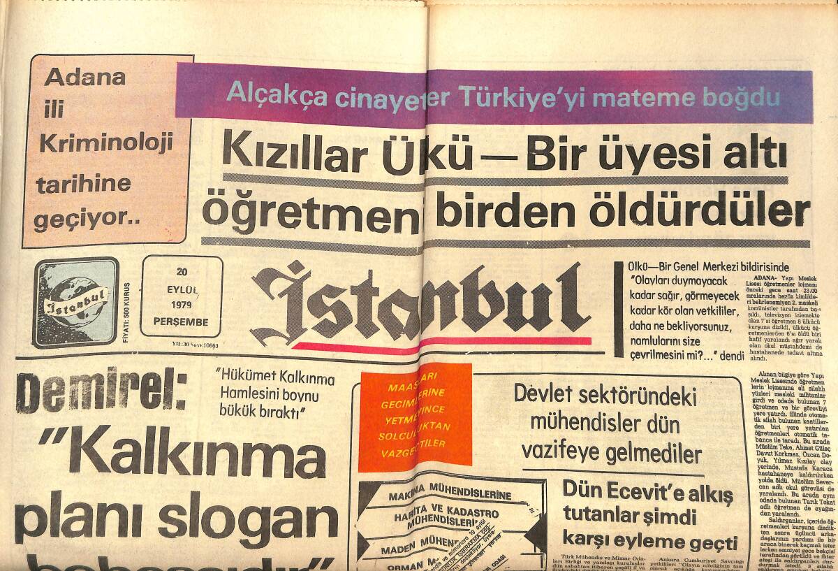 Yeni İstanbul Gazetesi 20 Eylül 1979 - Dün Ecevit'e Alkış Tutanlar Şimdi Karşı Eyleme Geçti - Demirel Trakya Gezisini Değerlendirdi GZ151128 - 1