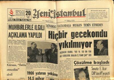 Yeni İstanbul Gazetesi 20 Kasım 1965 - Vietnamda Çu-Pong Bölgesindeki Savaşta 2 Bin Kızıl Öldürüldü GZ102845 - 1