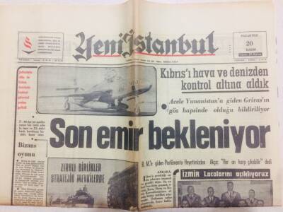 Yeni İstanbul Gazetesi 20 Kasım 1967 - Kıbrıs İçin Son Emir Bekleniyor GZ71031 - 1