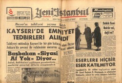 Yeni İstanbul Gazetesi 20 Mart 1963 - Kayseride Sıkı Tedbirler Alındı,Bayarın Tahliyesi Yarın GZ66271 - 1