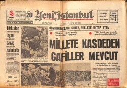 Yeni İstanbul Gazetesi 20 Mayıs 1966 - Türkistan İsyanı Savaş Halini Aldı - Cumhurbaşkanı Sunay , Millete Hitap Etti GZ158669 - Gökçekoleksiyon