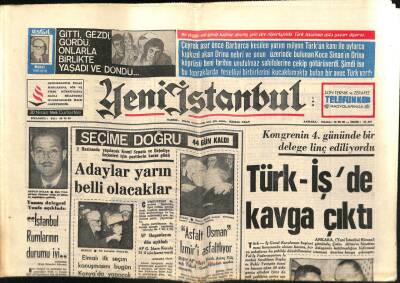 Yeni İstanbul Gazetesi 20 Nisan 1968 - Türk-İş`de Kavga Çıktı GZ57299 - 1