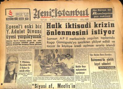 Yeni İstanbul Gazetesi 20 Temmuz 1962 - Halk İktisadi Krizin Önlenmesini İstiyor GZ86605 - 1