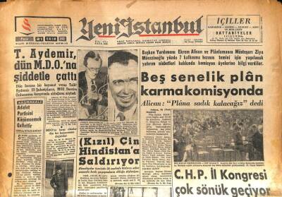 Yeni İstanbul Gazetesi 21 Ekim 1962 - Kızıl Çin Hindistana Saldırıyor GZ86046 - 1