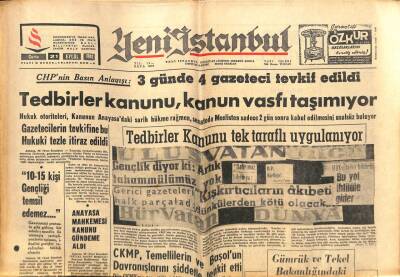 Yeni İstanbul Gazetesi 21 Eylül 1962 - Günde 4 Gazeteci Tevkif Edildi GZ57110 - 1