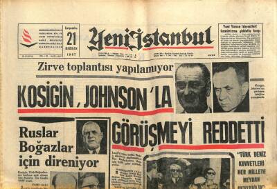 Yeni İstanbul Gazetesi 21 Haziran 1967 - Amerika En Yeni Silahlarını Savaş İçin İsraile Vermiş GZ102886 - 1