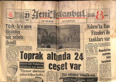 Yeni İstanbul Gazetesi 21 Mart 1965 - Liderler , Ürgüplünün Riyasetinde Toplandılar GZ102930 - 1