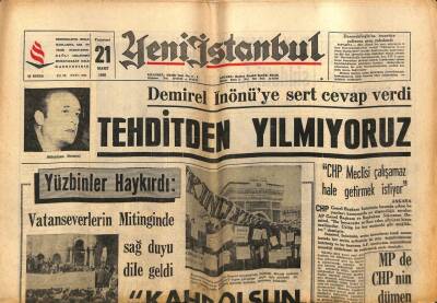 Yeni İstanbul Gazetesi 21 Mart 1966 - Türkiyede Ermeni Meselesi Yoktur GZ76763 - 1