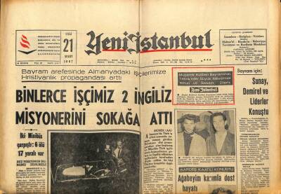 Yeni İstanbul Gazetesi 21 Mart 1967 - İstanbul Üniversitesinde Kürtcülük Propagandası GZ93283 - 1