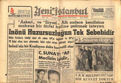 Yeni İstanbul Gazetesi 21 Nisan 1962 - Batı Almanya Feza Denemeleri Yapacak GZ84714 - 1