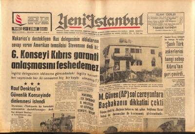Yeni İstanbul Gazetesi 21 Şubat 1964 -Saadet Evren Şanlı Türk Askerini Hangi Sebep Kıbrıstan Geri Çevirdi, Prof.Sadri Maksudi Dün Anıldı, Zeki Arsan GZ84464 - 1