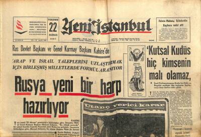 Yeni İstanbul Gazetesi 22 Haziran 1967 - Amerikalılar Muhammed Ali Clayi 5 Yıla Mahkum Etti GZ102887 - 1
