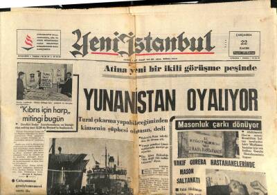 Yeni İstanbul Gazetesi 22 Kasım 1967 - Vakıf Gureba Hastahanelerinde Mason Saltanatı GZ114123 - 1