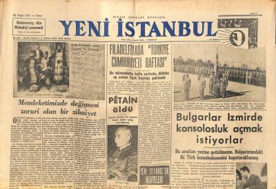 Yeni İstanbul Gazetesi 22 Nisan 1951 - Bulgarlar İzmirde Konsolosluk Açmak İstiyorlar GZ105049 - 1