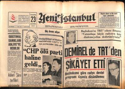 Yeni İstanbul Gazetesi 23 Ağustos 1967 - Tarla Fareleri 4 Bin Aileyi Aç Bıraktı GZ84122 - 1