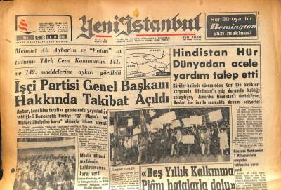 Yeni İstanbul Gazetesi 23 Ekim 1962 - Fuat Arna Bugün Toprağa Veriliyor GZ86047 - 1