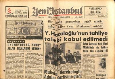 Yeni İstanbul Gazetesi 23 Eylül 1962 - Muhsin Bereketoğlu Adalet Partisine Girdi GZ57108 - 1
