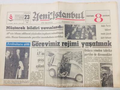 Yeni İstanbul Gazetesi 23 Kasım 1964 - İstanbulda Bulaşıcı Sarılık Tespit Edildi GZ53185 - 1