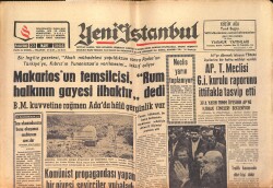 Yeni İstanbul Gazetesi 23 Mart 1964 - Makarios'un Temsilcisi '' Rum Halkının Gayesi İlhaktır'' dedi GZ158756 - Gökçekoleksiyon