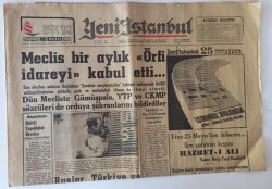 Yeni İstanbul Gazetesi 23 Mayıs 1963 - Meclis Bir Aylık Örfi İdareyi Kabul Etti GZ11816 - 1