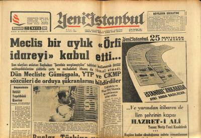 Yeni İstanbul Gazetesi 23 Mayıs 1963 - Meclis Bir Aylık Örfi İdareyi Kabul Etti... GZ93152 - 1