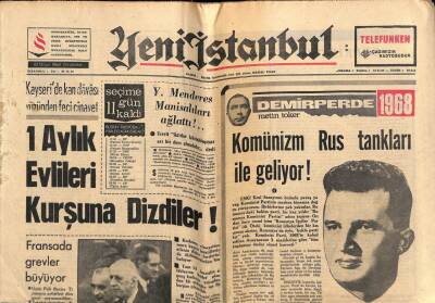 Yeni İstanbul Gazetesi 23 Mayıs 1968 -1 Aylık Evlileri Kuşuna Dizdiler GZ57263 - 1