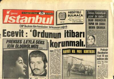 Yeni İstanbul Gazetesi 24 Aralık 1972 - Selma Güneri Sahnede Sesimden Çok Güzelliğime Sükse Yapıyorum GZ120921 - 1
