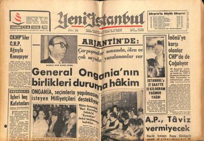 Yeni İstanbul Gazetesi 24 Eylül 1962-Arjantinde Büyük Çarpışma Ölü Ve Yaralılar Var GZ57223 - 1