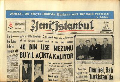 Yeni İstanbul Gazetesi 24 Eylül 1967 - F. Ilgaz APnin Belediye Reis Vekili Adayı Oldu GZ93093 - 1