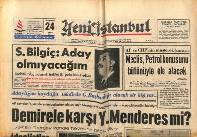Yeni İstanbul Gazetesi 24 Kasım 1966 - Ecevit Milli Petrol Şirketimiz Yabancı Şirketleri Geride Bıraktı GZ93211 - 1