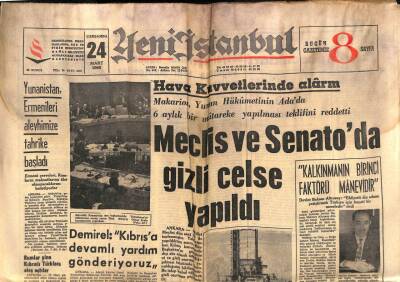 Yeni İstanbul Gazetesi 24 Mart 1965 - Yunanistan,Ermenileri Aleyhimize Tahrike Başladı GZ102933 - 1
