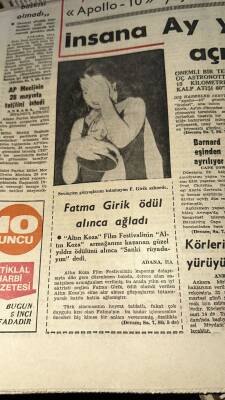 Yeni İstanbul Gazetesi 24 Mayıs 1969 - Fatma Girik Ödül Alınca Ağladı - İnsana Ay Yolu Açıldı GZ120900 - 2