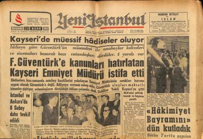 Yeni İstanbul Gazetesi 24 Nisan 1963 - Galatasaray Kulübünde Karaborsa Yapıldı GZ90173 - 1