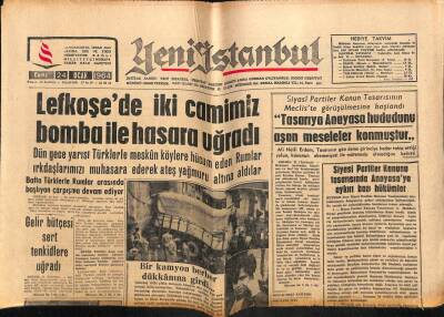 Yeni İstanbul Gazetesi 24 Ocak 1964 - Lefkoşada İki Camimiz Bomba İle Hasara Uğradı GZ57232 - 1