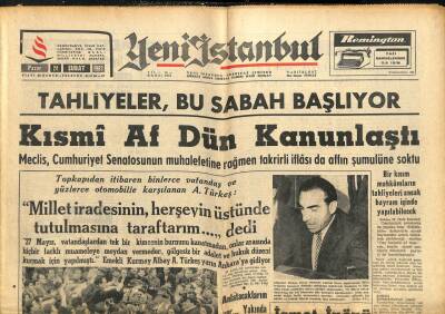 Yeni İstanbul Gazetesi 24 Şubat 1963-A.Türkeş Millet İradesinin,Herşeyin Üstünde Tutulmasına Taraftarım GZ102869 - 1